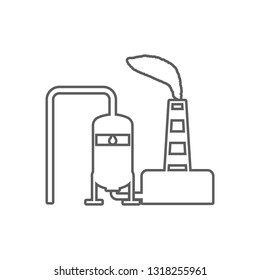 oil refinery icon. Element of Oil for mobile concept and web apps icon. Outline, thin line icon for website design and development, app development