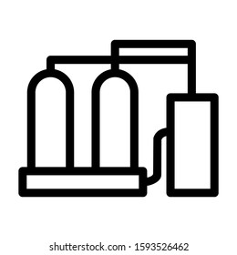 oil refinery icon isolated sign symbol vector illustration - high quality black style vector icons
