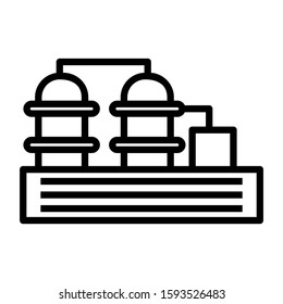 oil refinery icon isolated sign symbol vector illustration - high quality black style vector icons
