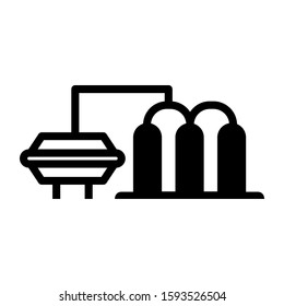 oil refinery icon isolated sign symbol vector illustration - high quality black style vector icons
