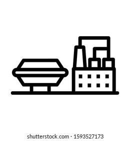 oil refinery icon isolated sign symbol vector illustration - high quality black style vector icons
