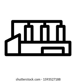 oil refinery icon isolated sign symbol vector illustration - high quality black style vector icons
