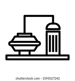 oil refinery icon isolated sign symbol vector illustration - high quality black style vector icons
