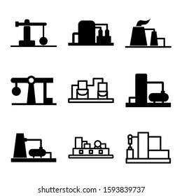 oil refinery icon isolated sign symbol vector illustration - Collection of high quality black style vector icons
