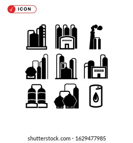 oil refinery icon or logo isolated sign symbol vector illustration - Collection of high quality black style vector icons
