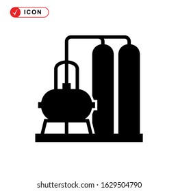 oil refinery icon or logo isolated sign symbol vector illustration - high quality black style vector icons
