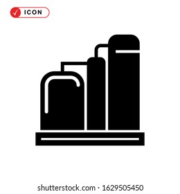 oil refinery icon or logo isolated sign symbol vector illustration - high quality black style vector icons
