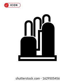 oil refinery icon or logo isolated sign symbol vector illustration - high quality black style vector icons
