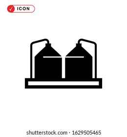 oil refinery icon or logo isolated sign symbol vector illustration - high quality black style vector icons
