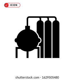 oil refinery icon or logo isolated sign symbol vector illustration - high quality black style vector icons
