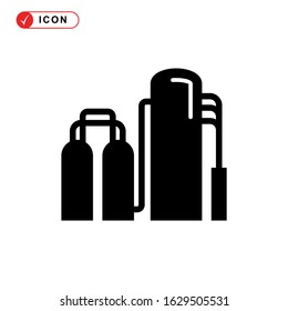 oil refinery icon or logo isolated sign symbol vector illustration - high quality black style vector icons
