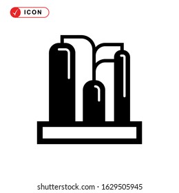 oil refinery icon or logo isolated sign symbol vector illustration - high quality black style vector icons
