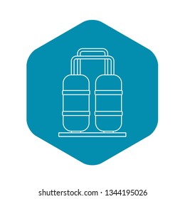Oil refinery icon. Outline illustration of oil refinery vector icon for web