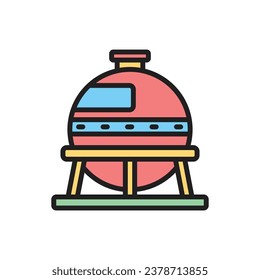 Oil Refinery  Icon Vector Illustration