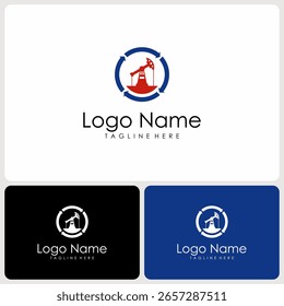 Ölraffinerie-Symbol, Vektorlogo. Konzept-Logo