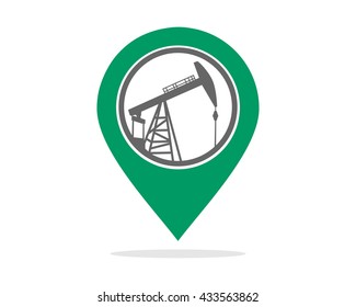 oil refinery industry icon marker pin path gas fuel benzine gasoline industrial factory image vector