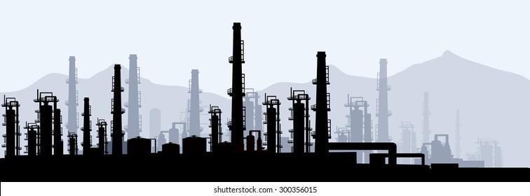 Oil refinery industry plant 
