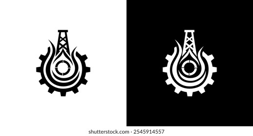 oil refinery logo simple logo