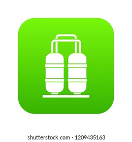 Oil refinery plant icon digital green for any design isolated on white vector illustration