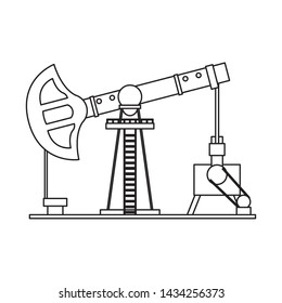 Oil refinery pump machine isolated symbol vector illustration graphic design