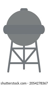 oil refinery tower on white background