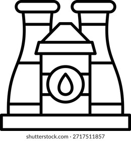 Icono de Vector de refinería de petróleo. Se puede utilizar para aplicaciones de impresión, móviles y de Web.