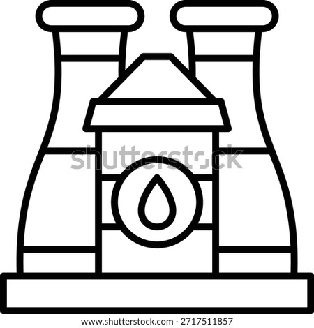 Oil refinery vector icon. Can be used for printing, mobile and web applications.