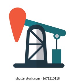 refinería de petróleo en el diseño de ilustración vectorial de fondo blanco