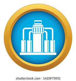 Oil refining icon blue vector isolated on white background for any design
