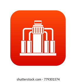 Oil refining icon digital red for any design isolated on white vector illustration