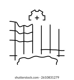 oil reservoir simulation petroleum engineer line icon vector. oil reservoir simulation petroleum engineer sign. isolated contour symbol black illustration