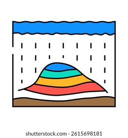oil reservoir simulation petroleum engineer line icon vector. oil reservoir simulation petroleum engineer sign. isolated symbol illustration