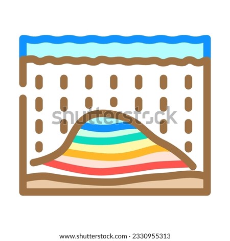 oil reservoir simulation petroleum engineer color icon vector. oil reservoir simulation petroleum engineer sign. isolated symbol illustration