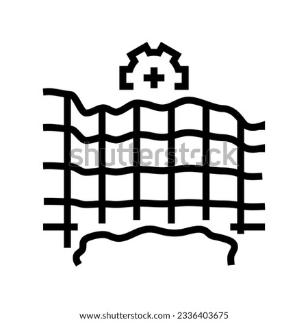 oil reservoir simulation petroleum engineer line icon vector. oil reservoir simulation petroleum engineer sign. isolated contour symbol black illustration