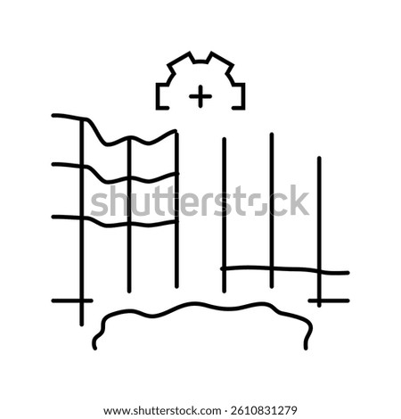 oil reservoir simulation petroleum engineer line icon vector. oil reservoir simulation petroleum engineer sign. isolated contour symbol black illustration