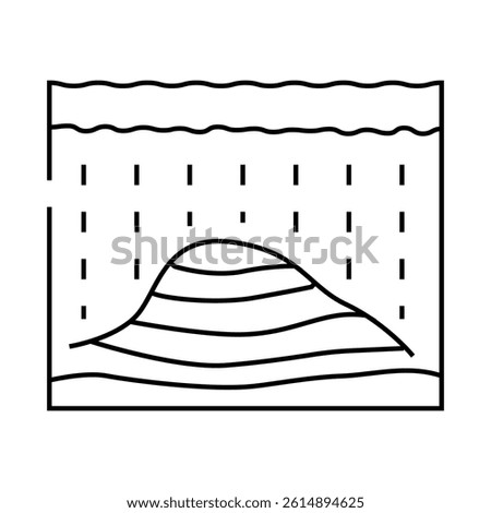 oil reservoir simulation petroleum engineer line icon vector. oil reservoir simulation petroleum engineer sign. isolated contour symbol black illustration