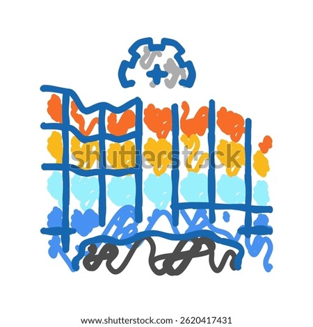 oil reservoir simulation petroleum engineer doodle icon sketch vector. oil reservoir simulation petroleum engineer sign. isolated symbol illustration