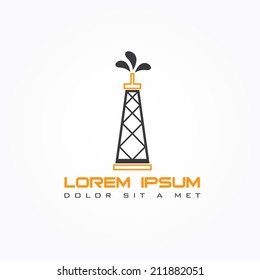 oil rig abstract vector design template