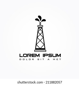 oil rig abstract vector design template