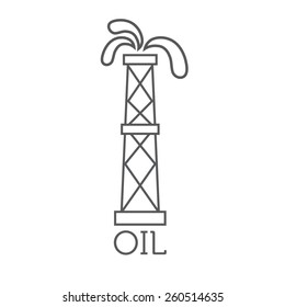 oil rig abstract vector design template 