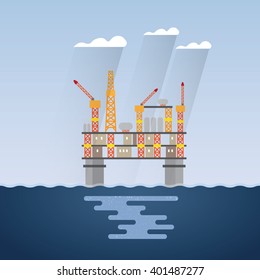oil rig with color
