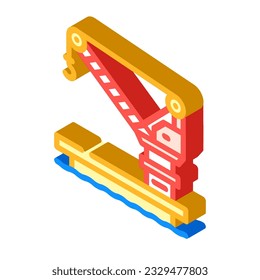 oil rig crane petroleum engineer isometric icon vector. oil rig crane petroleum engineer sign. isolated symbol illustration
