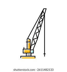 oil rig crane petroleum engineer color icon vector. oil rig crane petroleum engineer sign. isolated symbol illustration