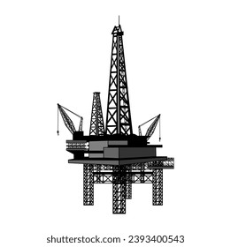 Oil Rig Drilling Platform Design Illustration vector eps format , suitable for your design needs, logo, illustration, animation, etc.