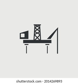 oil rig energy industrial vector icon fuel