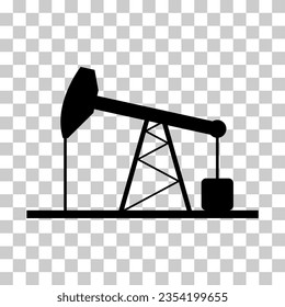 Icono gráfico plano de plataforma petrolífera, señal de gas de torre de la industria de plataforma de combustible, ilustración vectorial.