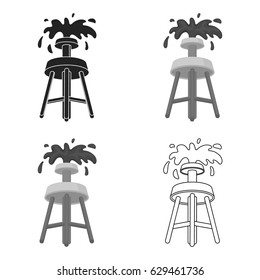 Oil rig icon in cartoon style isolated on white background. Arab Emirates symbol stock vector illustration.