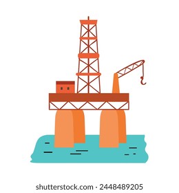 Oil rig icon clipart avatar logotype isolated vector illustration
