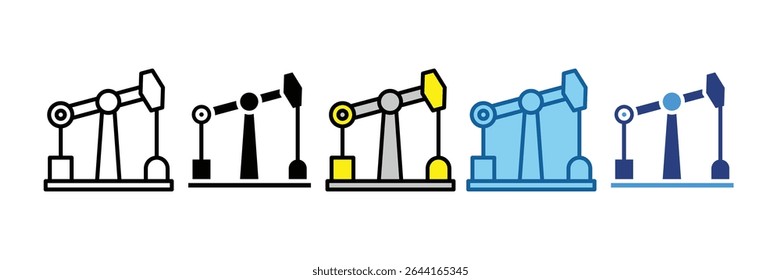 Elemento de icono de plataforma petrolera para diseño