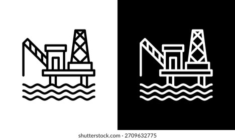 Elemento de icono de plataforma petrolera para diseño
